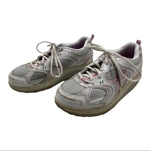 Women’s Sketchers Shape Ups Sz 7.5 Pink White Silver